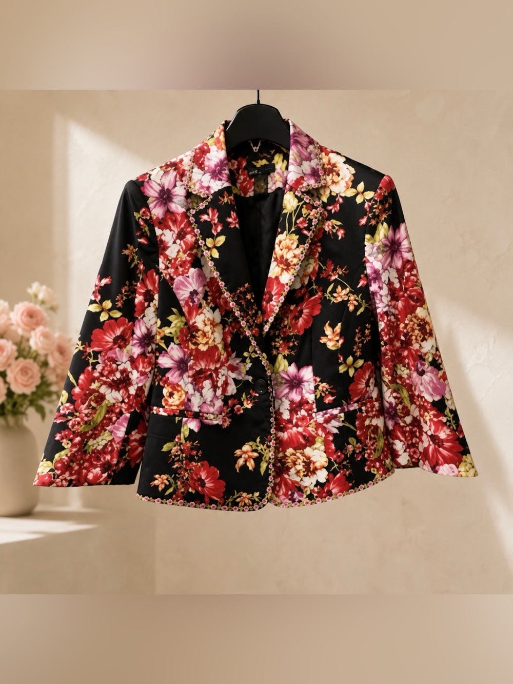 Grace Elements size 8 floral jacket Gorgeous!